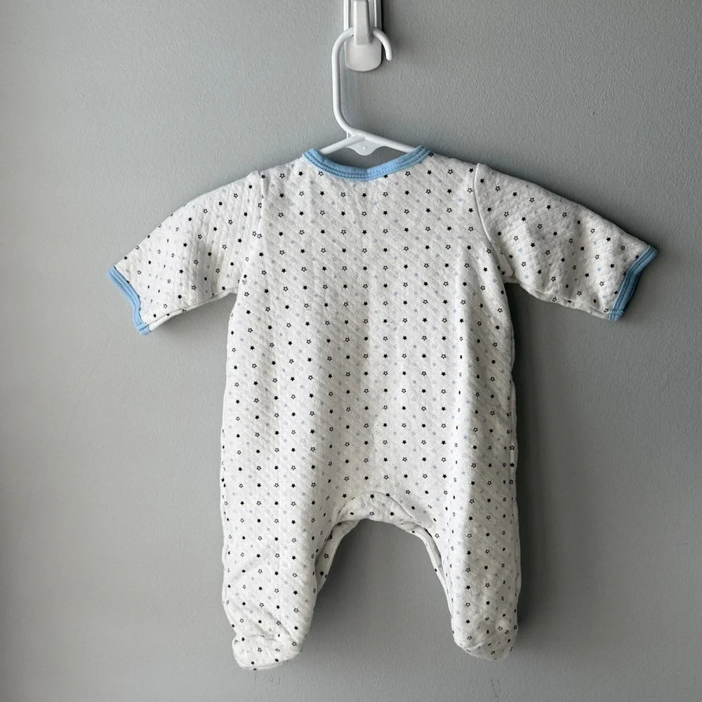 Little Me Baby Quilted Elephant‎ Star Footie Pajamas 3M